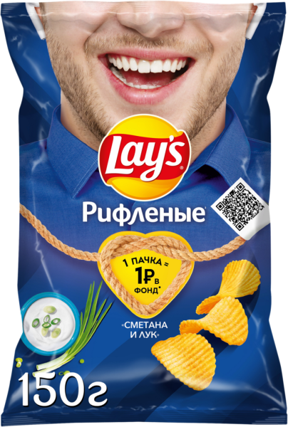 Чипсы картофельные LAY'S Сметана и Лук